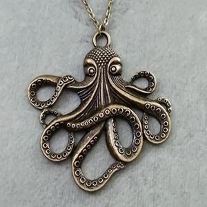 Bronze octopus necklace